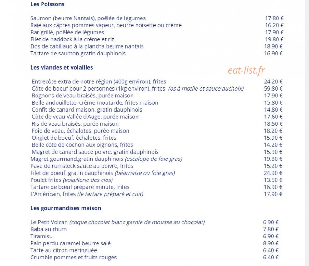 Le grignot — carte page 3