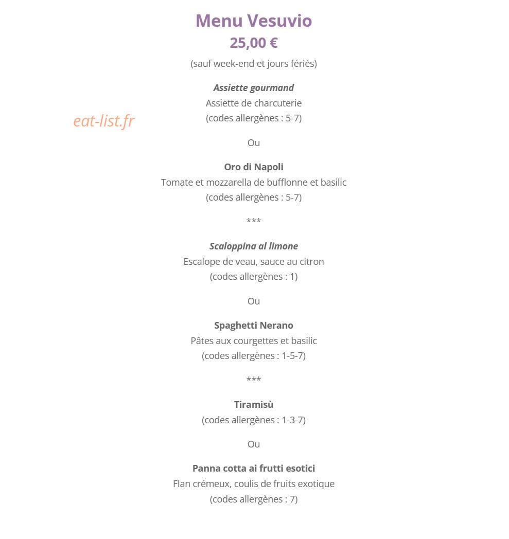 Le Sorrento — carte page 15