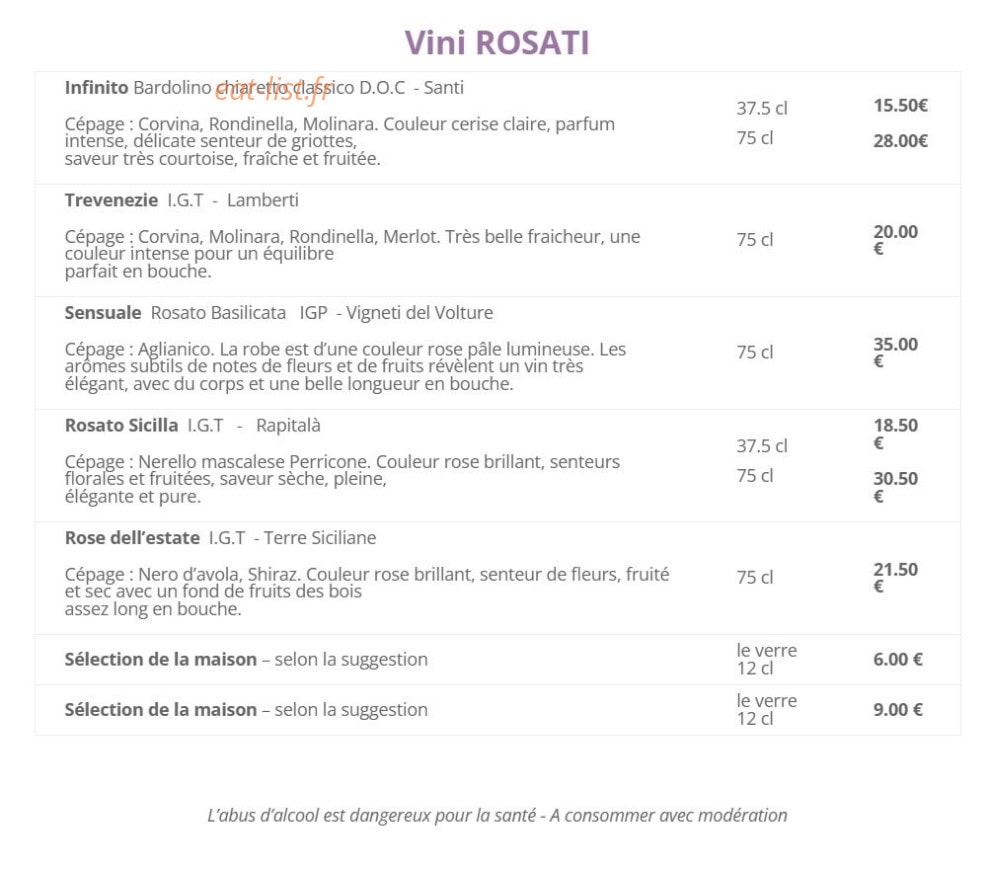 Le Sorrento — carte page 10