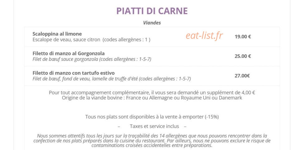 Le Sorrento — carte page 4