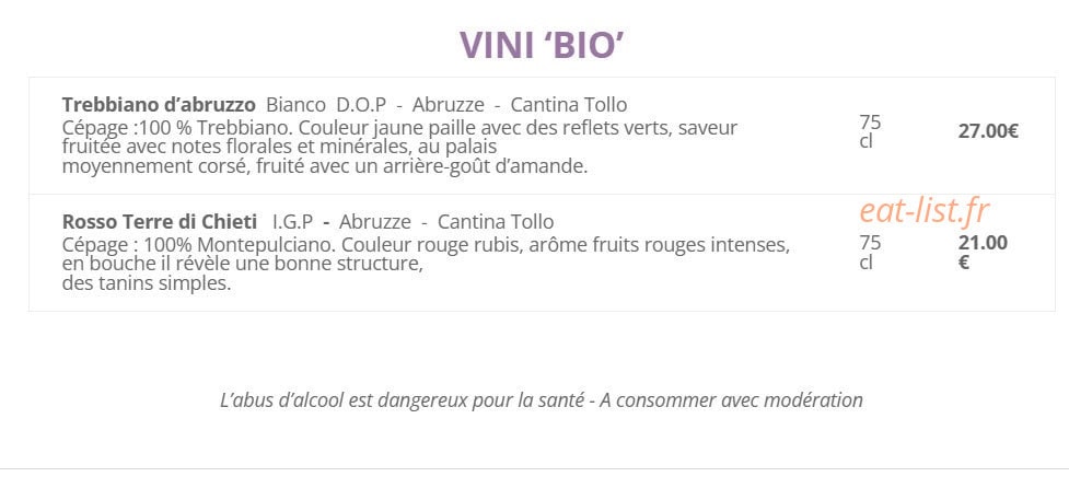 Le Sorrento — carte page 11