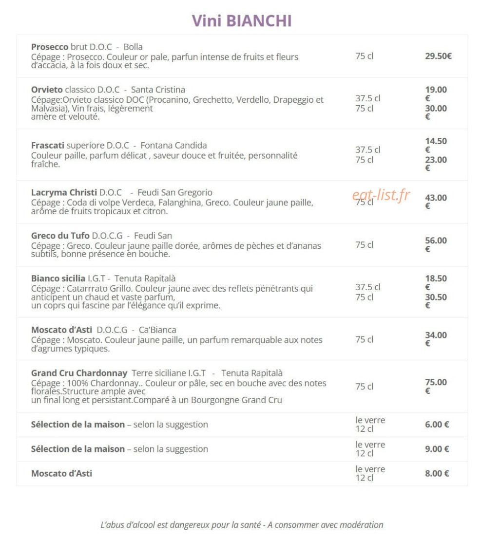 Le Sorrento — carte page 9