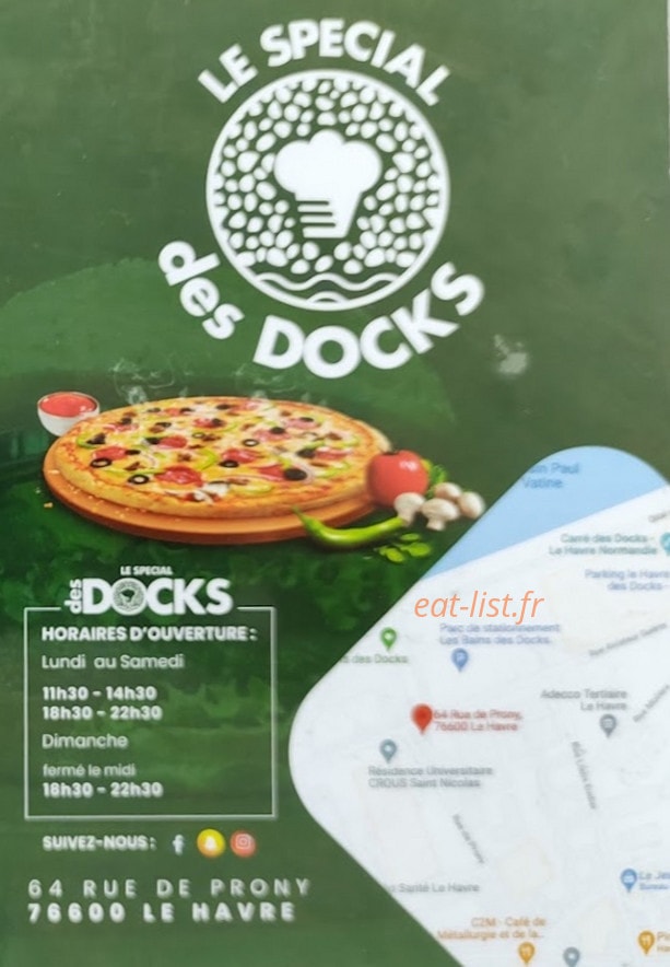 Le Special des Docks — carte page 1