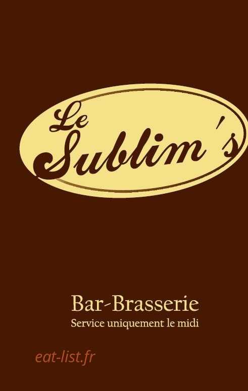 Le sublim's — carte page 1
