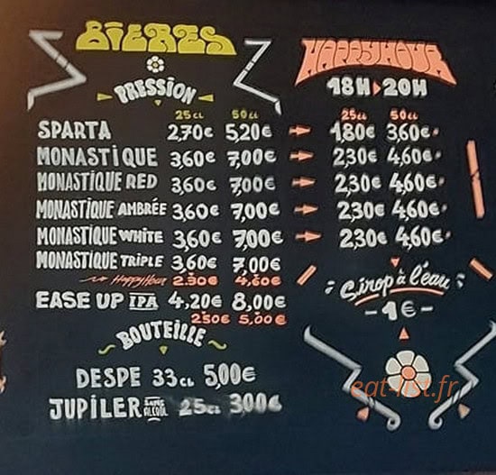 Le Vinyl — carte page 1