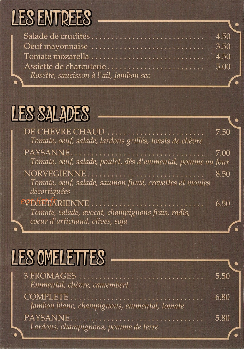 Les Capucines — carte page 1