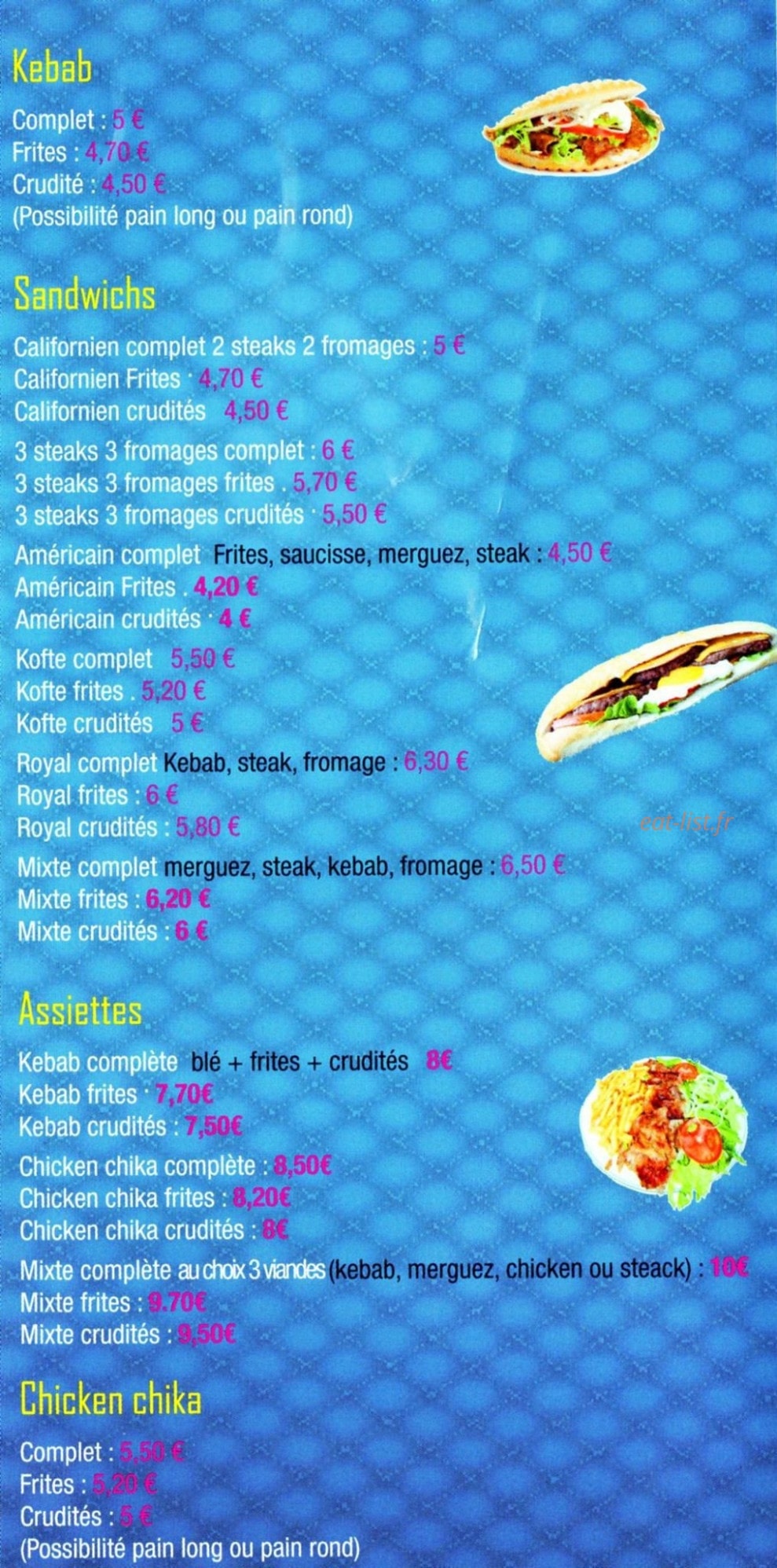 Makkebab — carte page 2