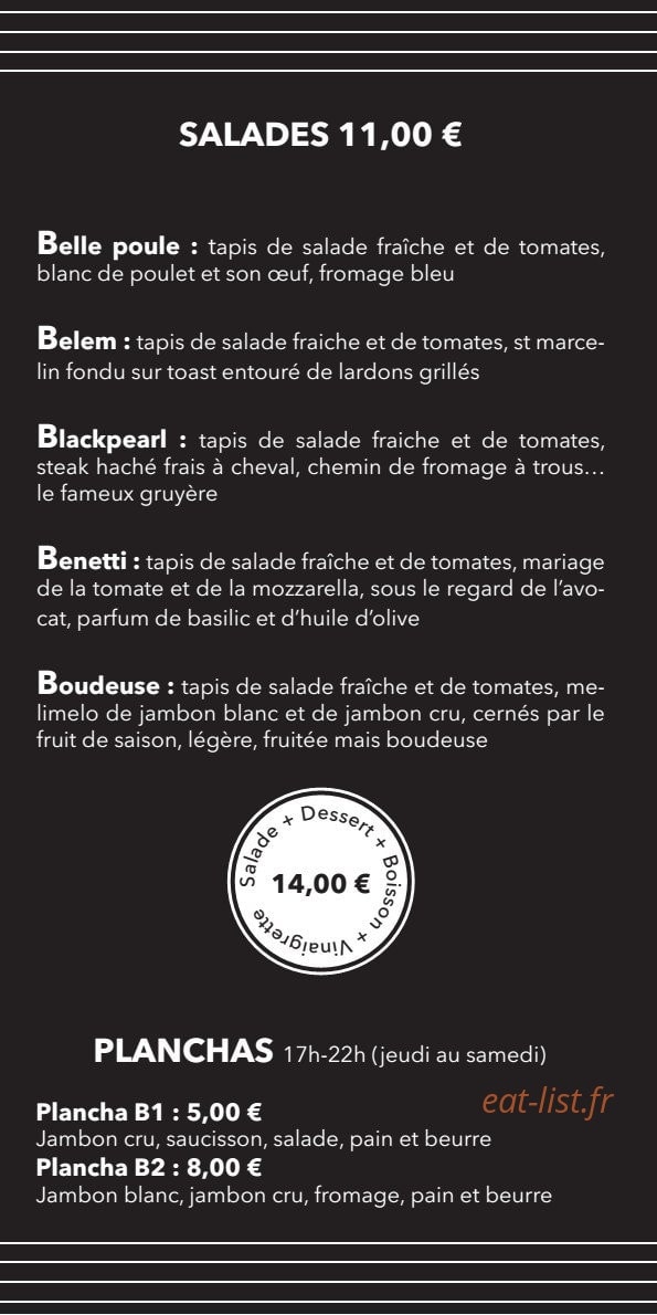 O' Plan B — carte page 3