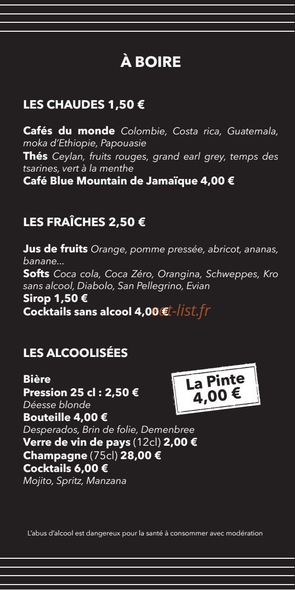 O' Plan B — carte page 4