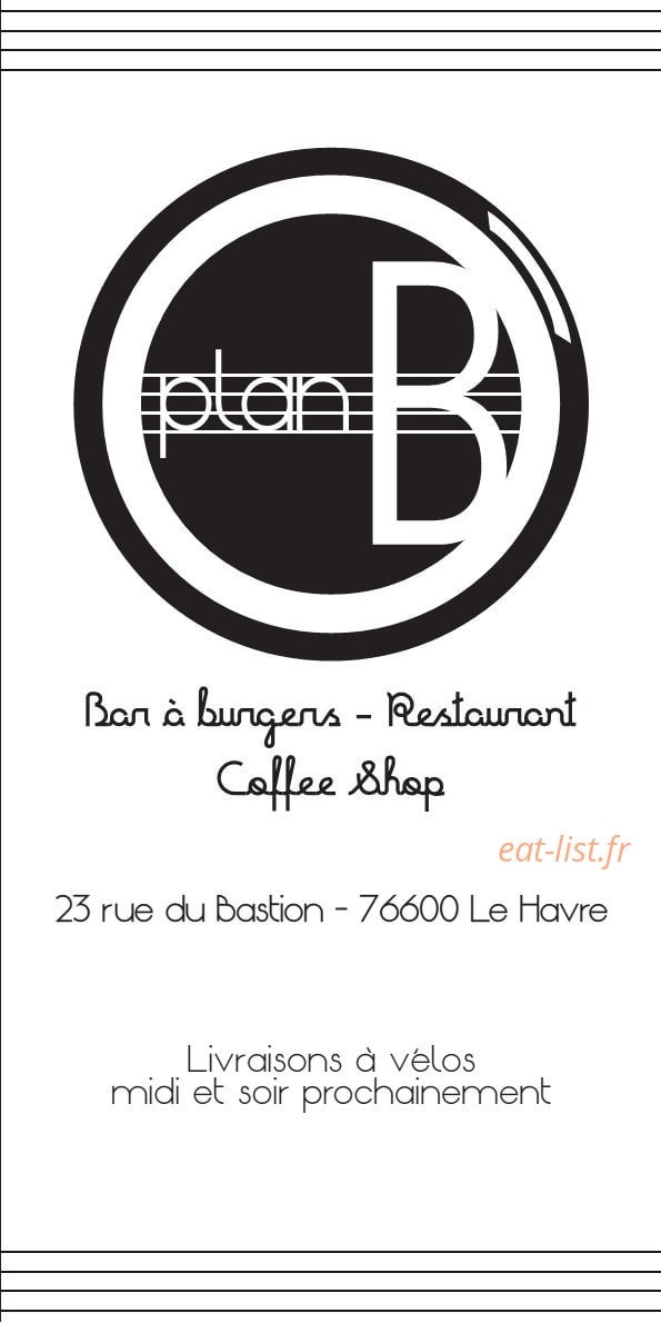 O' Plan B — carte page 1
