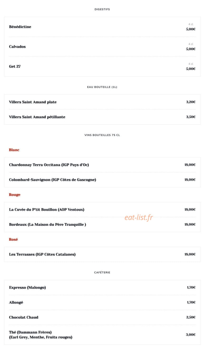 P'tit Bouillon — carte page 4