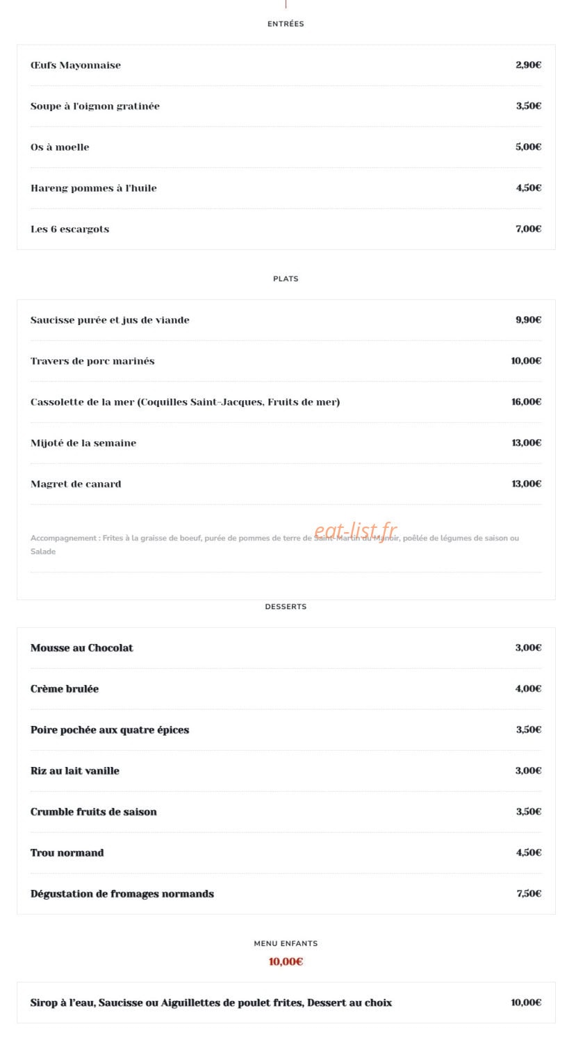 P'tit Bouillon — carte page 1