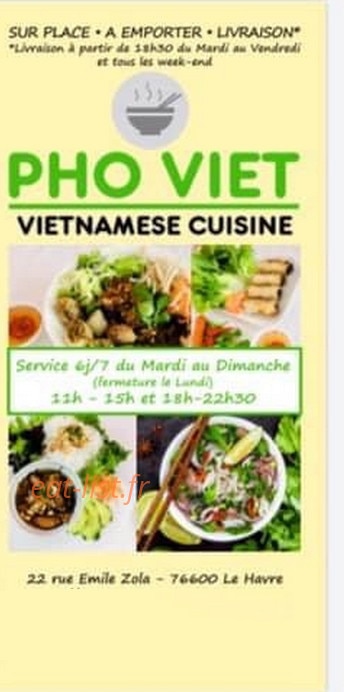 Pho Viet — carte page 1