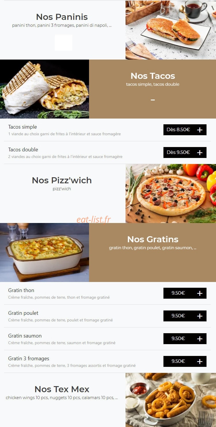 Pizza Capri — carte page 7