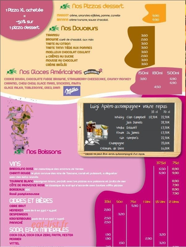 Pizza Peperoni — carte page 4