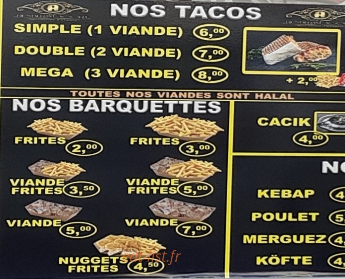 Restaurant Agora — carte page 3