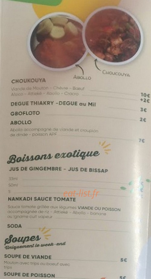 Resto Ivoire Rapide — carte page 2