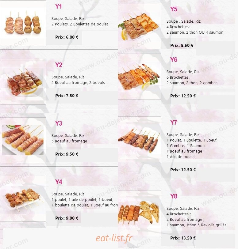 Sakura Sushi — carte page 11