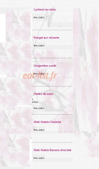 Sakura Sushi — carte page 26