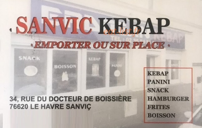 Sanvic kebap — carte page 1