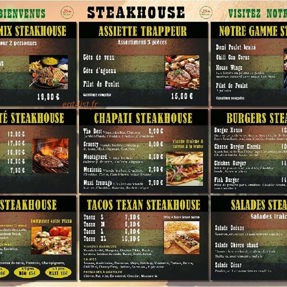 Steakhouse — carte page 2