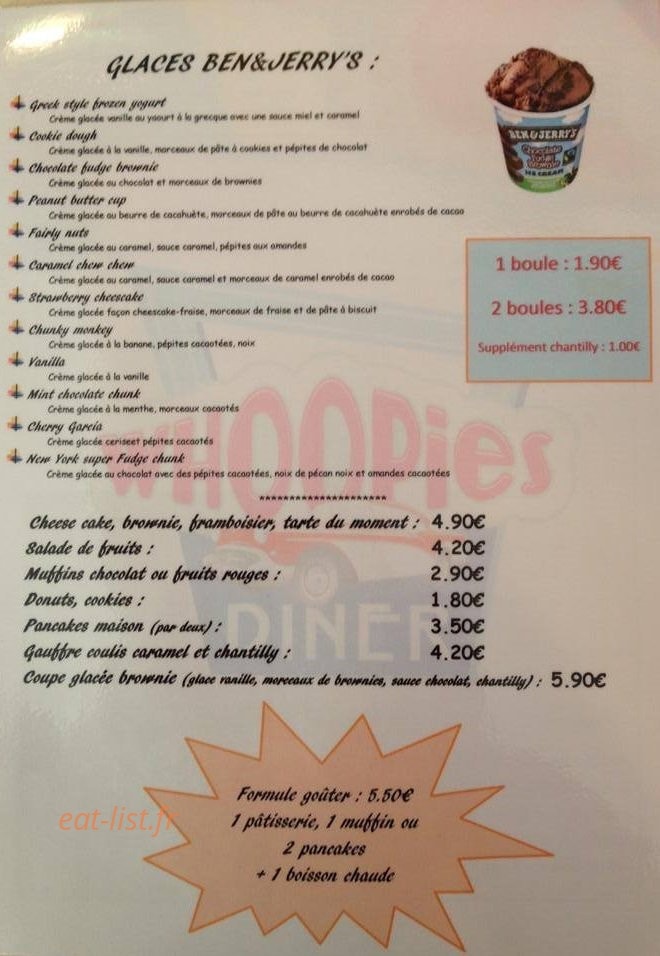 Whoopies diner — carte page 2