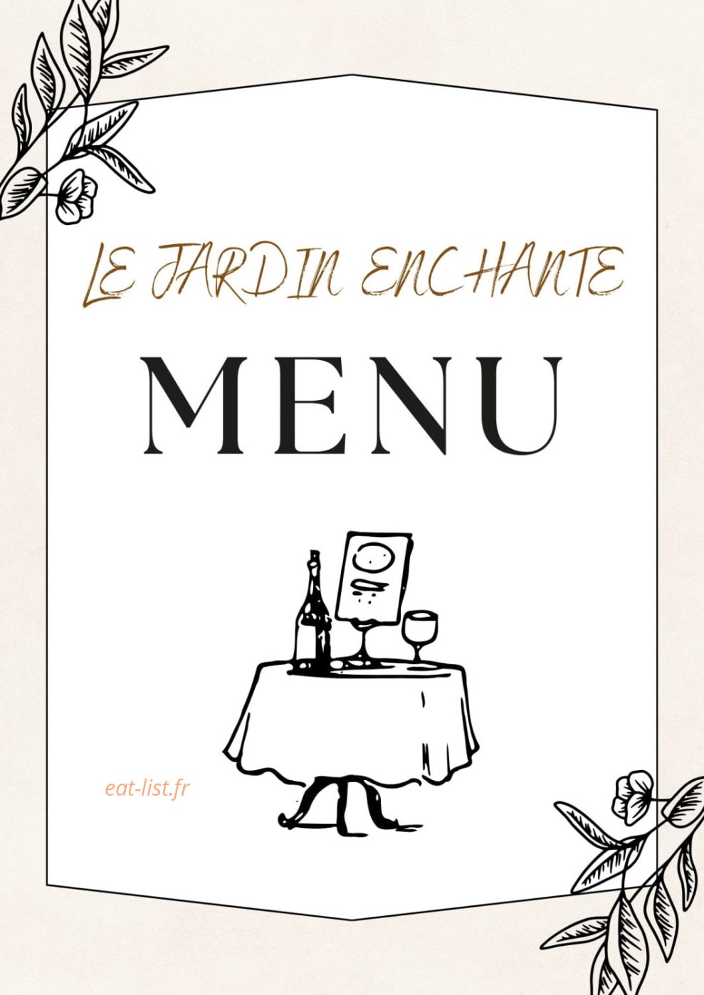 Le Jardin Enchanté — carte page 1