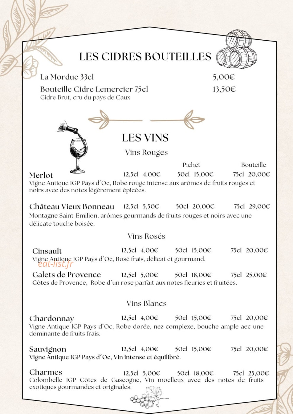 Le Jardin Enchanté — carte page 7