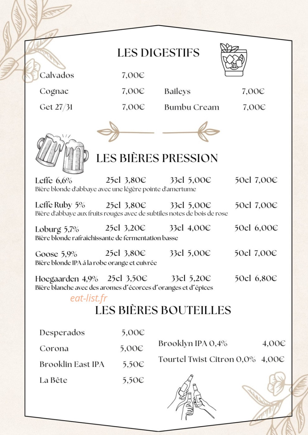 Le Jardin Enchanté — carte page 5