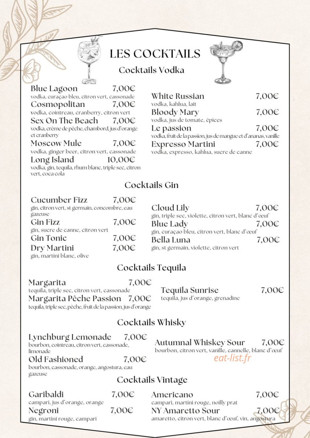 Le Jardin Enchanté — carte page 8