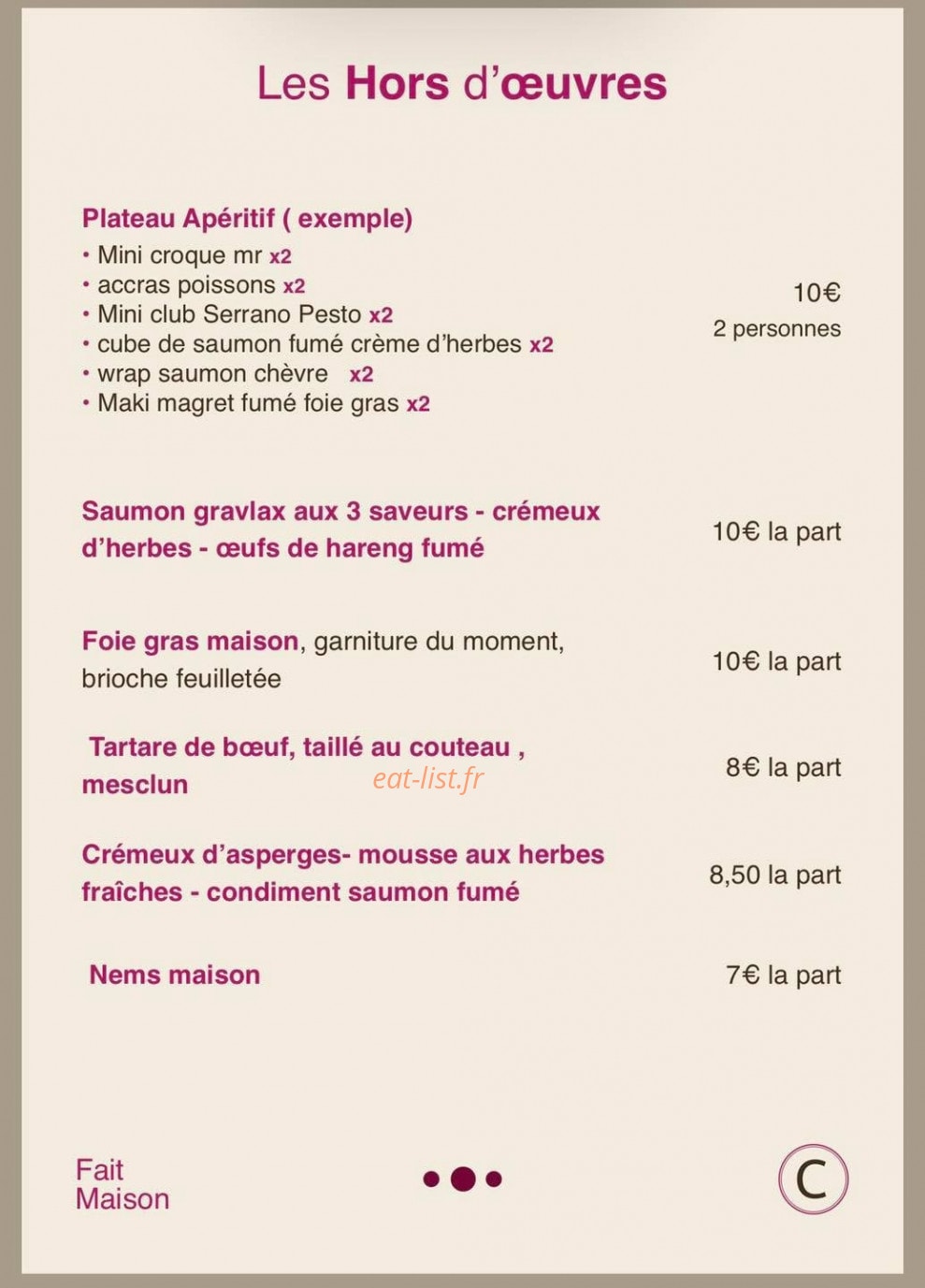 Les Caves Normandes — carte page 2