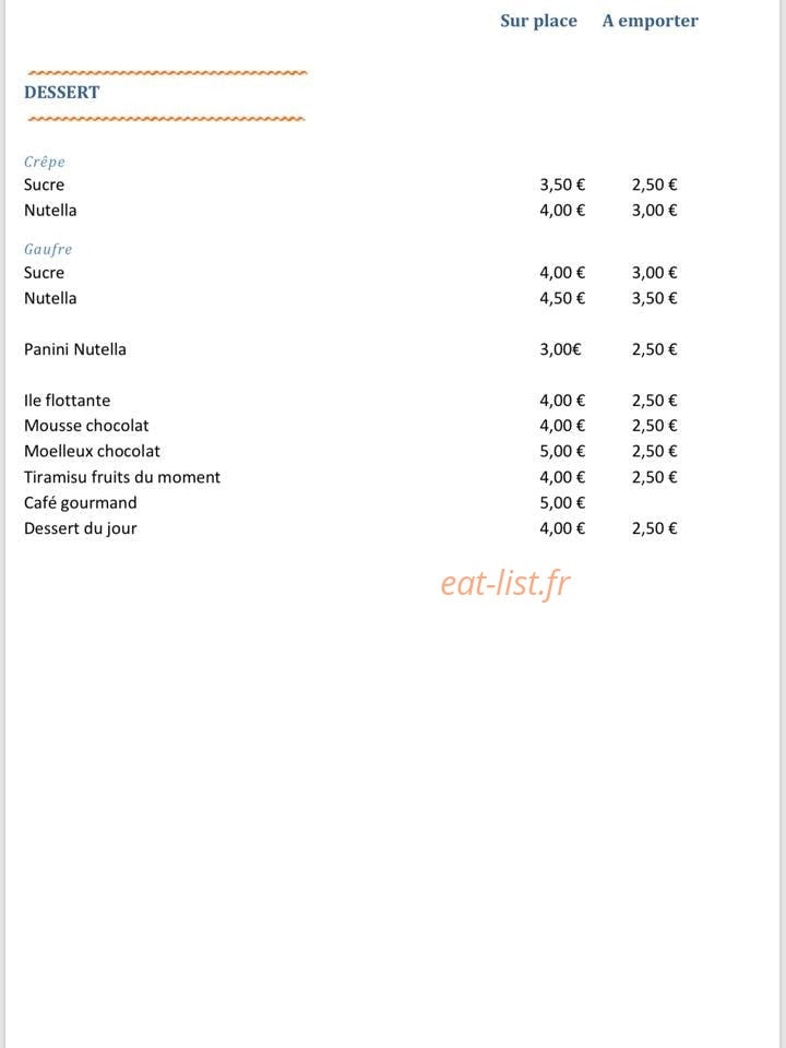 L'esprit des saveurs — carte page 2