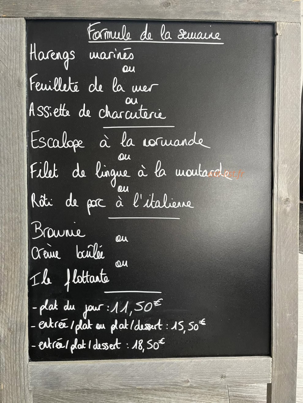 Les gourmets de Juliette — carte page 1