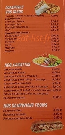 Fauvill's kebab — carte page 2