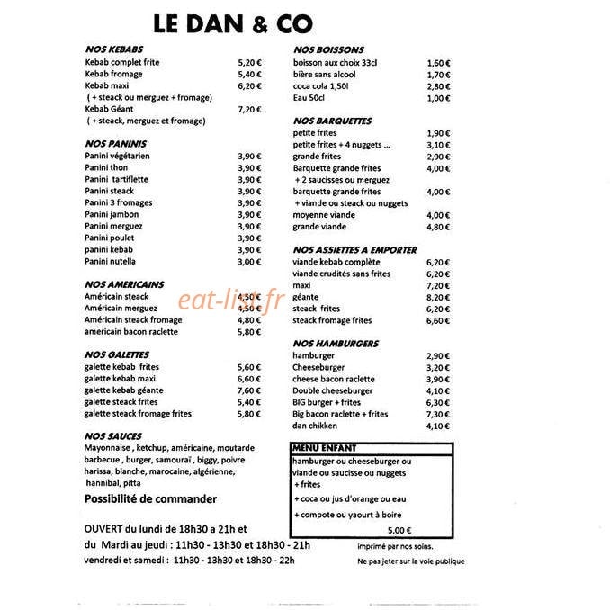Le Dan et Co — carte page 1
