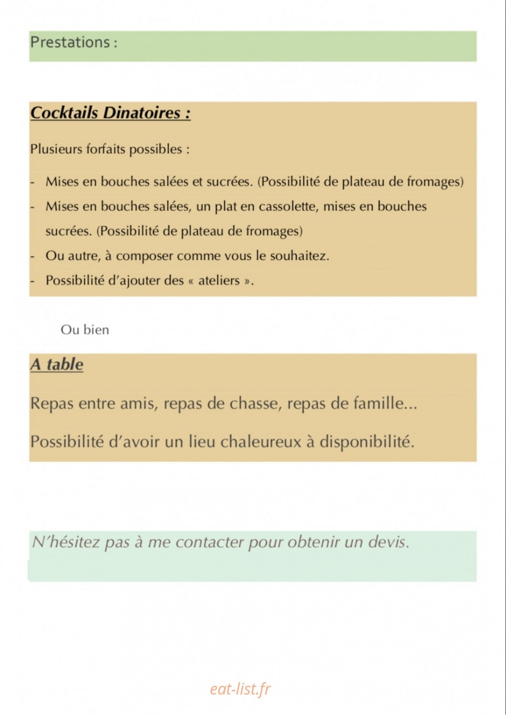 Les petits plats de Chacha — carte page 3