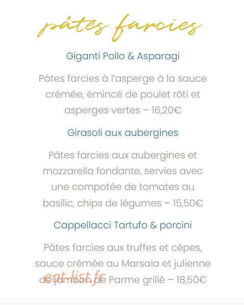 Il Ristorante — carte page 8