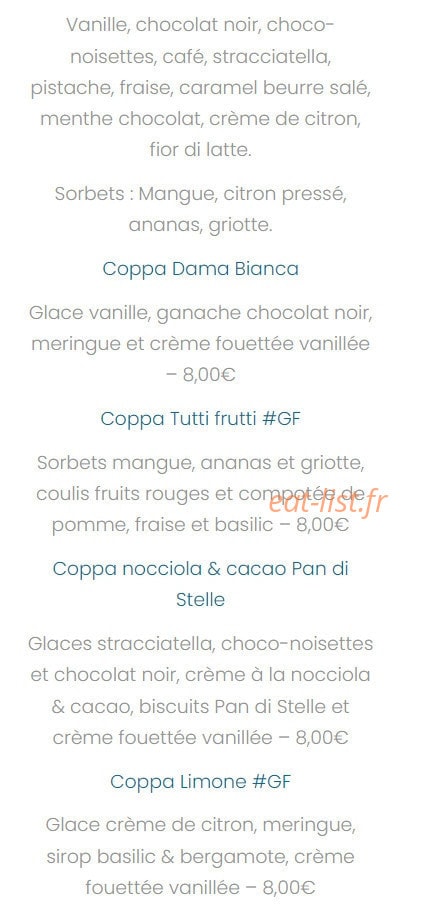 Il Ristorante — carte page 17