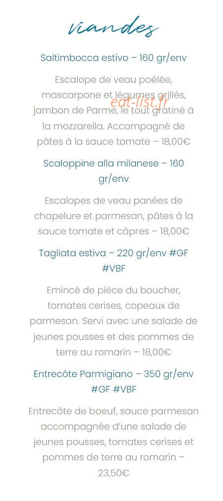 Il Ristorante — carte page 11