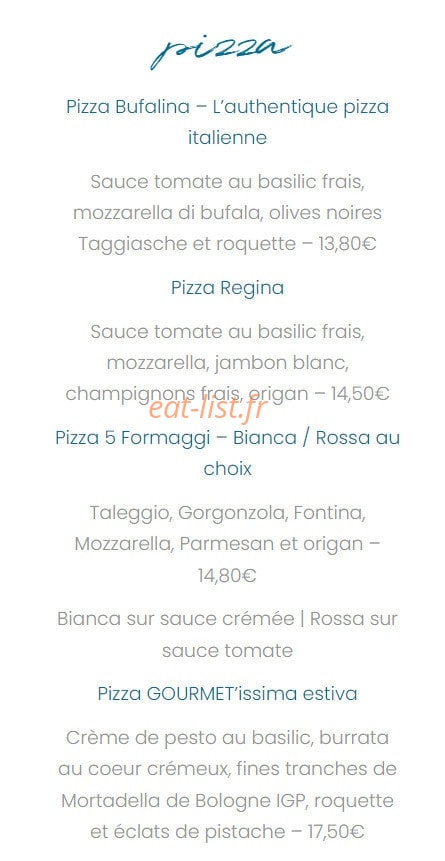 Il Ristorante — carte page 6