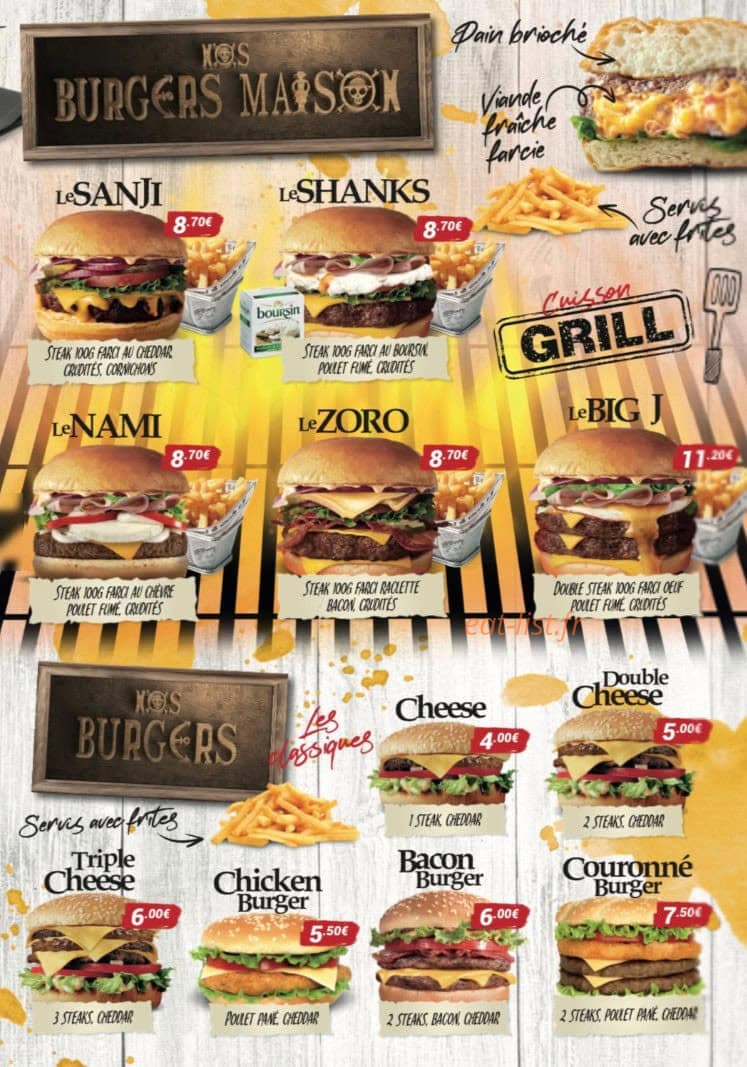 Sanji Food — carte page 2