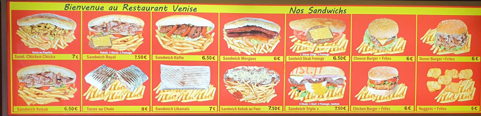 Kebab Pizza Venise — carte page 4
