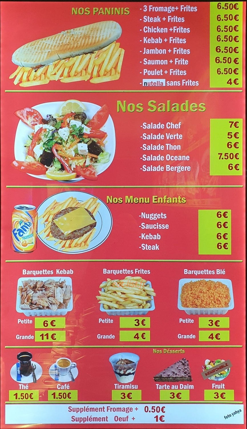 Kebab Pizza Venise — carte page 3