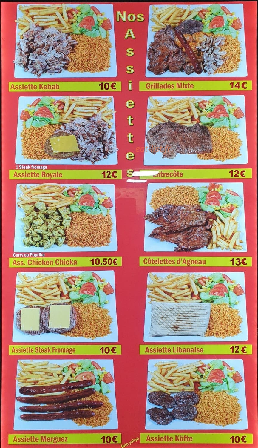 Kebab Pizza Venise — carte page 1