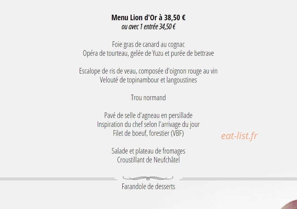 Relais du lion d'or — carte page 6