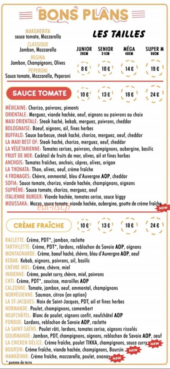 Délice Pizza — carte page 3