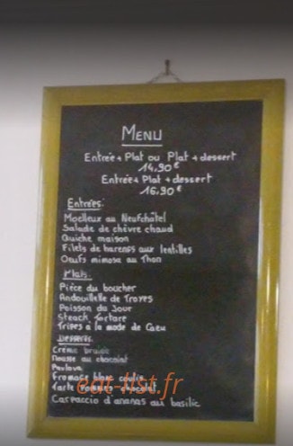 La Bonne Adresse — carte page 1