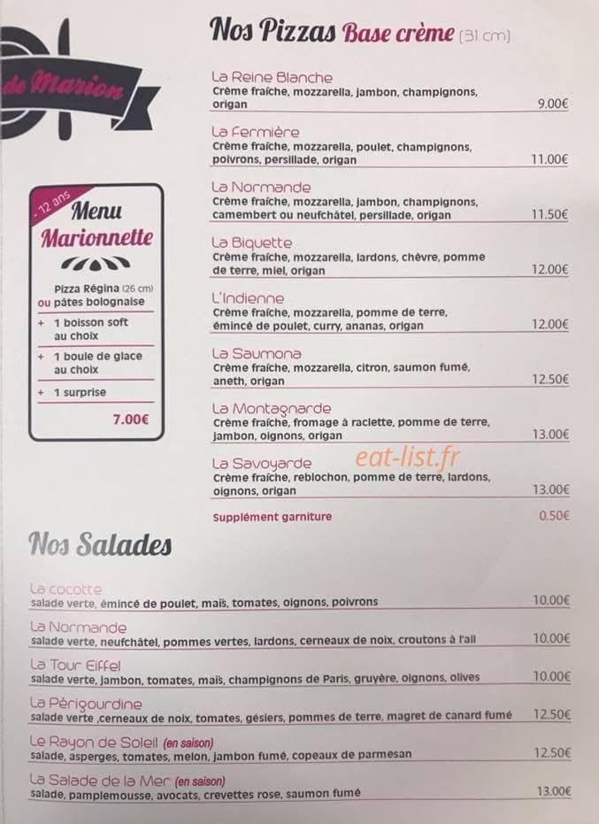 Les Délices De Marion — carte page 2