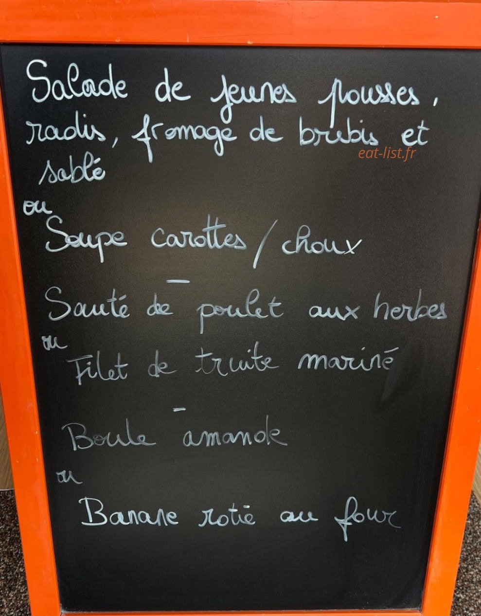 Les Saveurs d'Apolline — carte page 1
