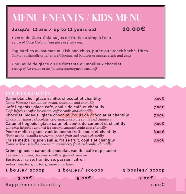 Brasserie du Parc — carte page 4